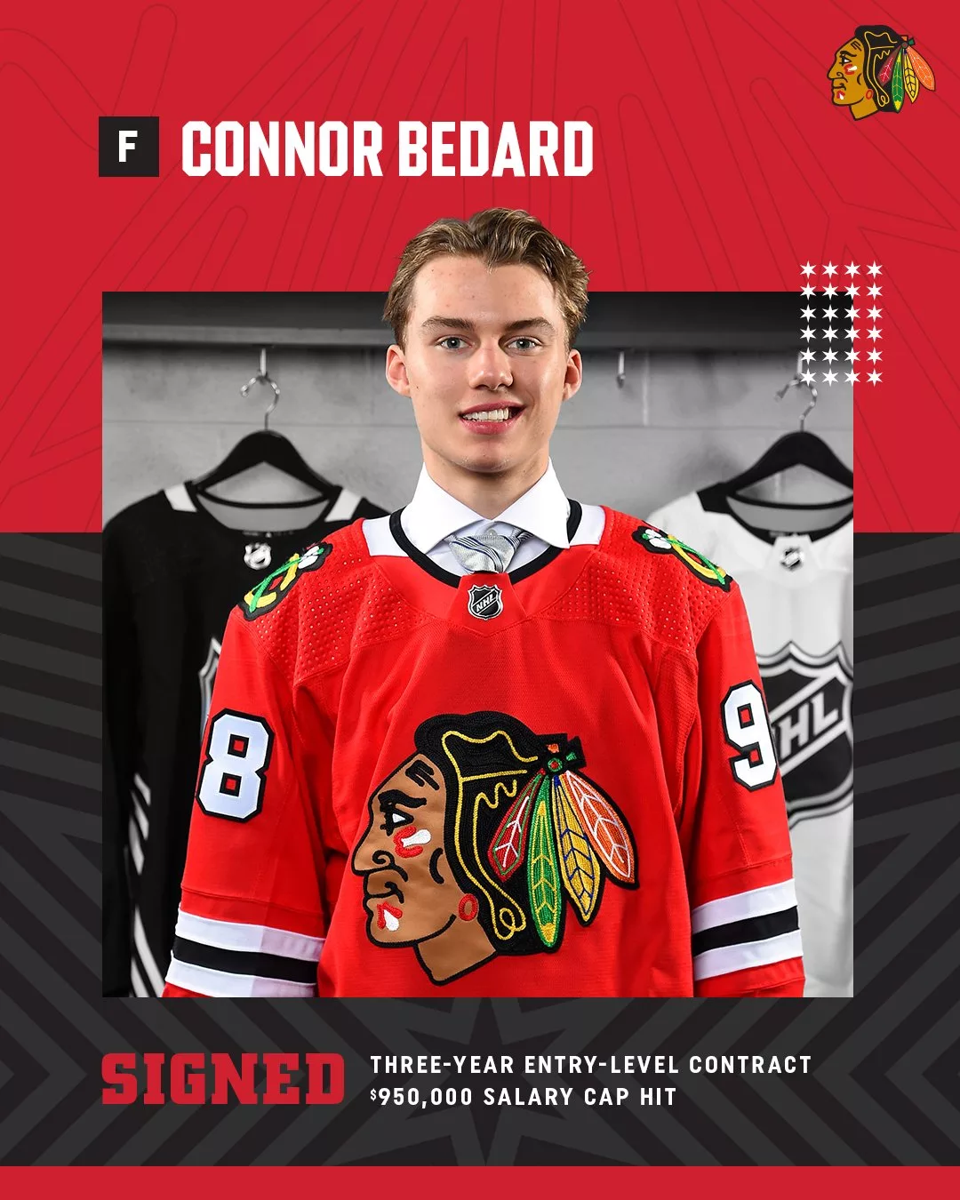 NHL – Connor Bedard signe son contrat pour son anniversaire