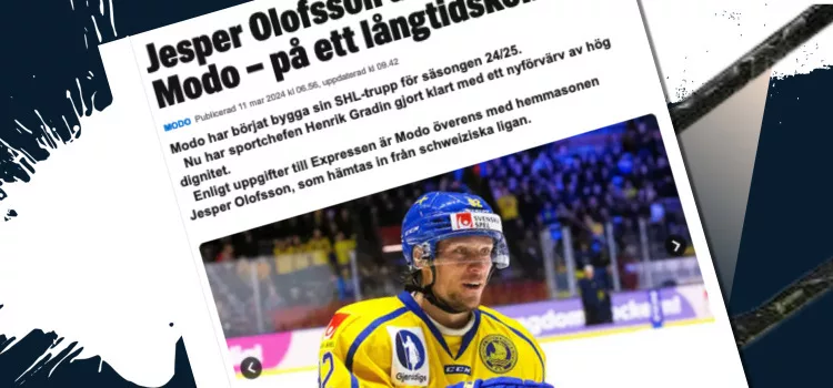 BIENNE – Jesper Olofsson aurait signé à MoDo (SHL)