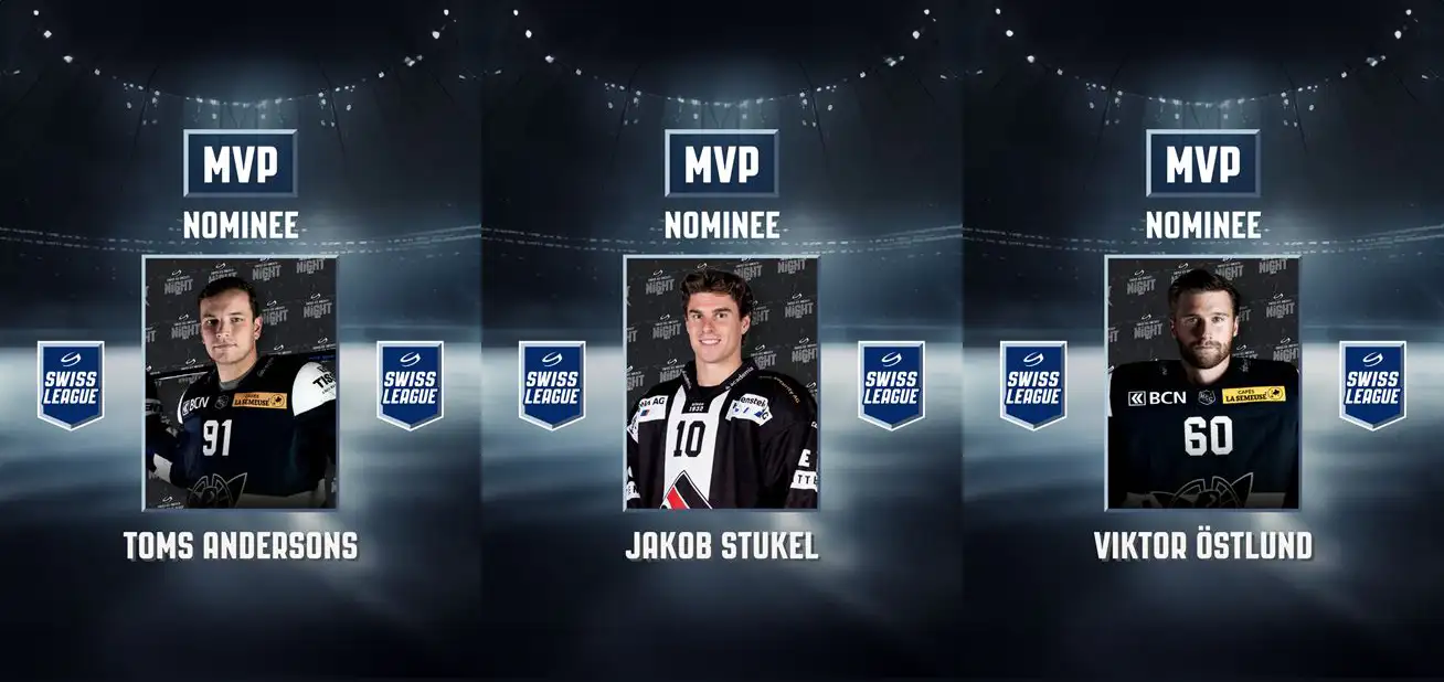 SWISS ICE HOCKEY NIGHT – Les nominés pour le titre de MVP en Swiss League