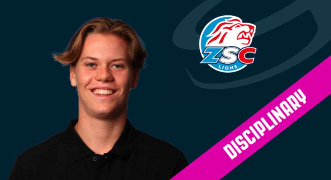 NATIONAL LEAGUE – Suspension et amende pour Daniel Olsson (ZSC)