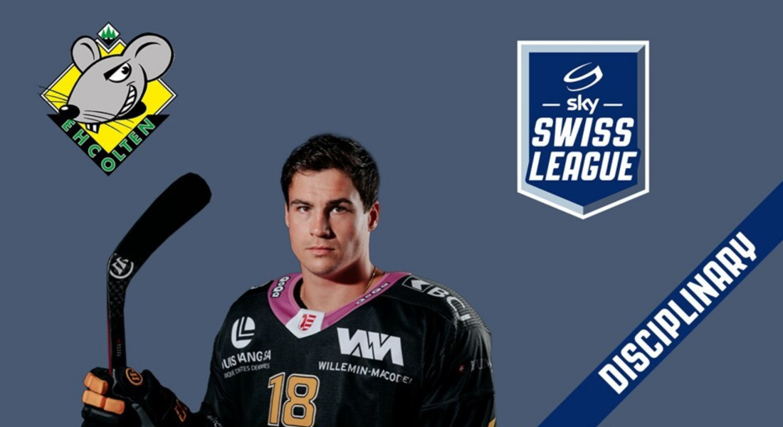 SWISS LEAGUE – Deux matchs contre Bastien Pouilly (Olten)