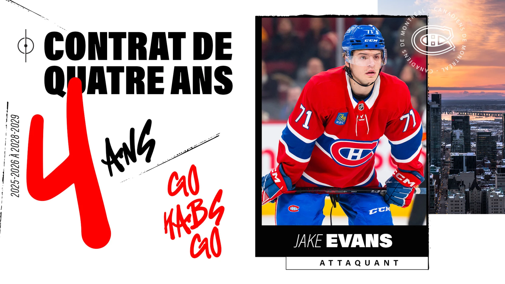 NHL – Jake Evans n’ira nulle part, il prolonge à Montréal