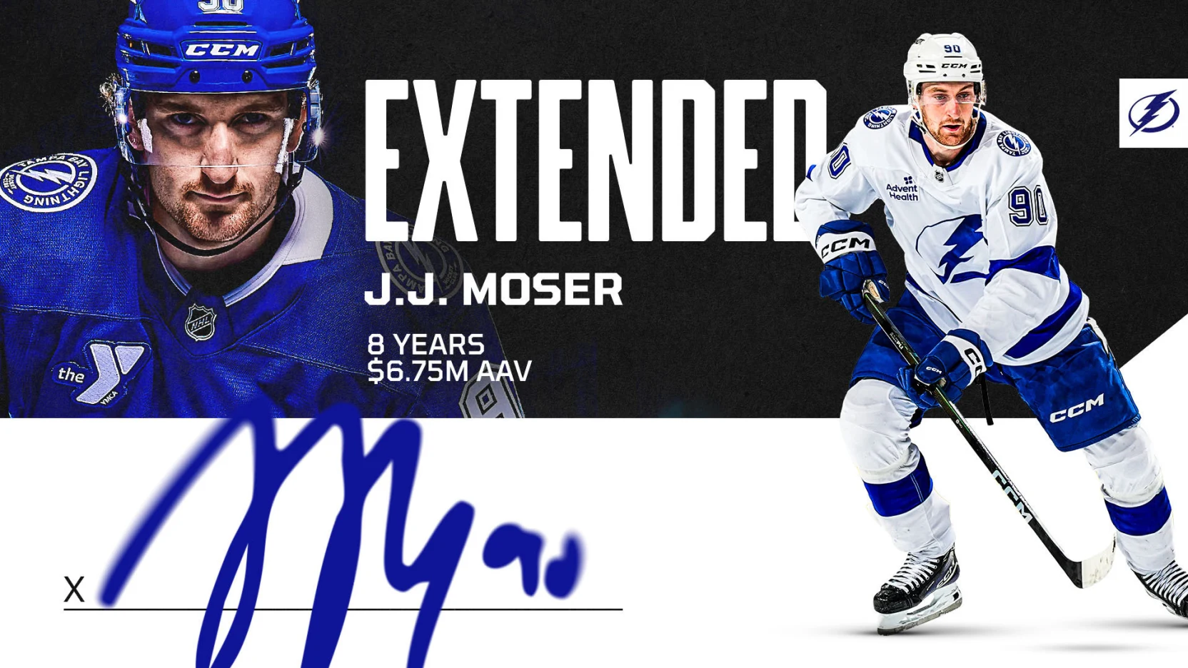 NHL – J.J. Moser signe un contrat de 8 ans à Tampa Bay !