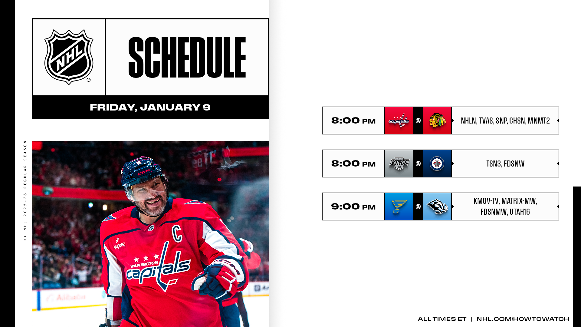 NHL PREVIEW – Alex Ovechkin (WSH) vise sa 21ème saison à 20 buts