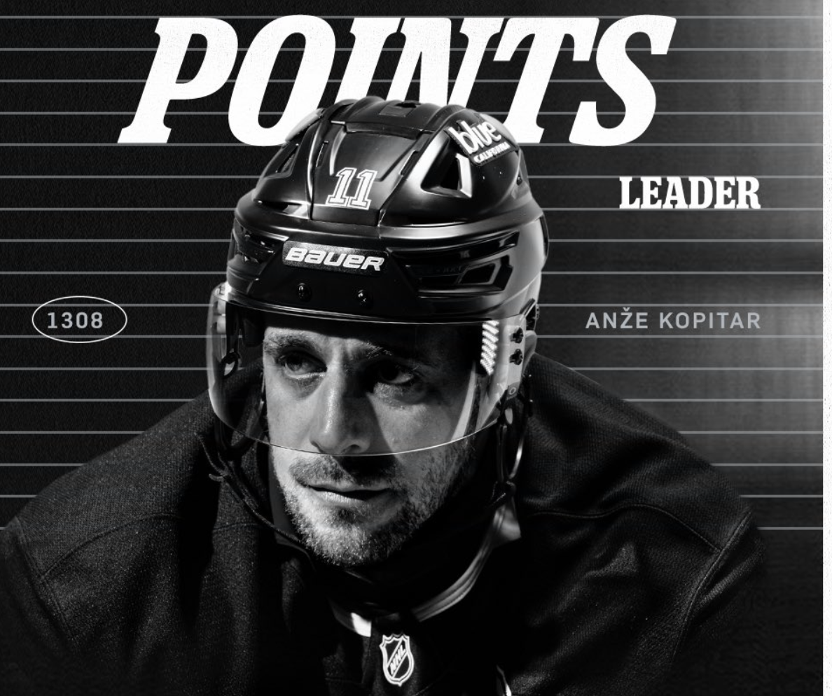 NHL – Anze Kopitar devient le meilleur pointeur de l&rsquo;histoire des Kings