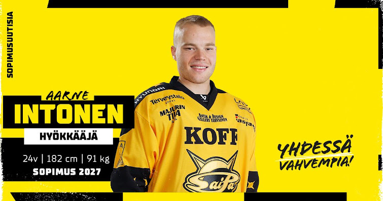 LIIGA – SaiPa engage un bon centre en progression avec Aarne Intonen