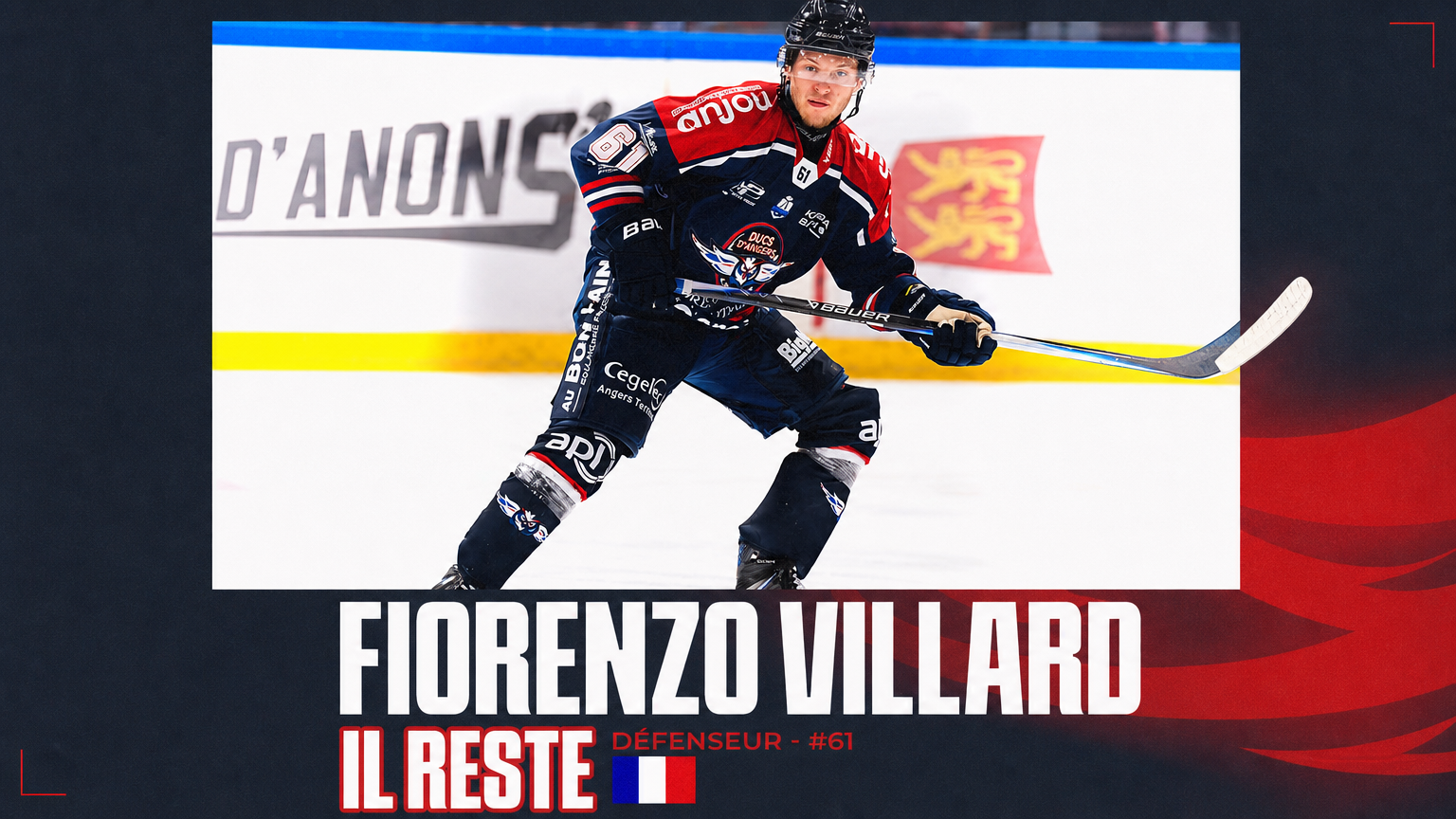 LIGUE MAGNUS – Florenzo Villard partagera son temps entre Angers et Cholet