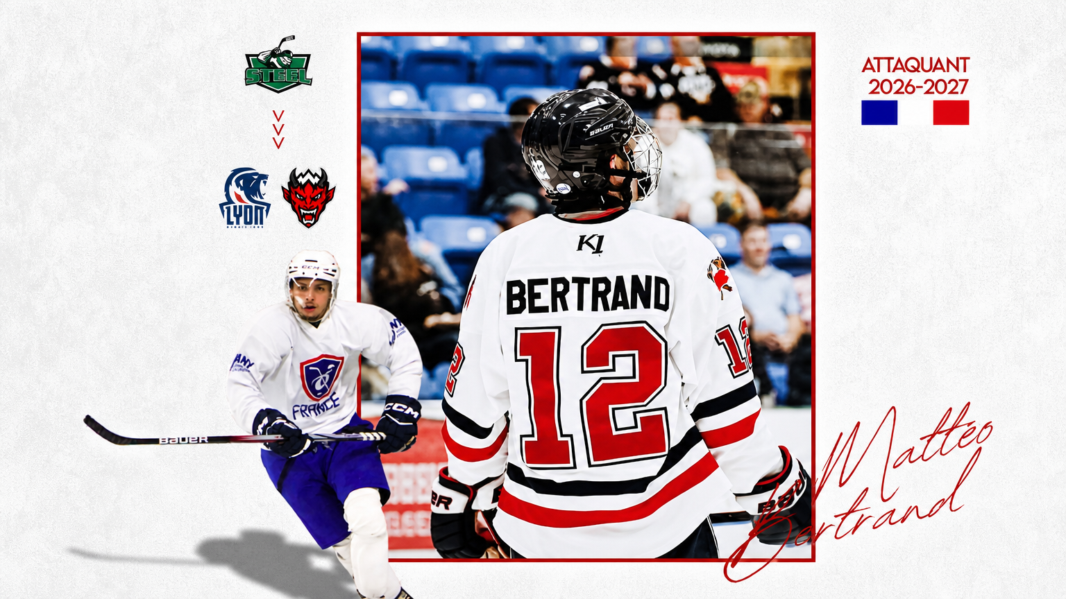 LIGUE MAGNUS – Matteo Bertrand revient en France et pose ses valises à Briançon
