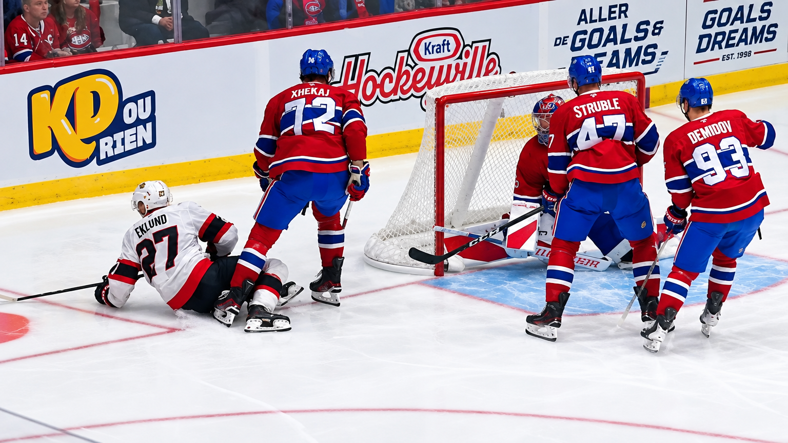 ▶️ NHL – William Eklund marque lors de son 1er shift avec les Sens