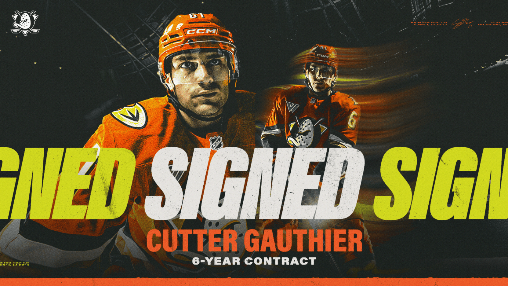 NHL – ANAHEIM: contrat longue durée pour Cutter Gauthier