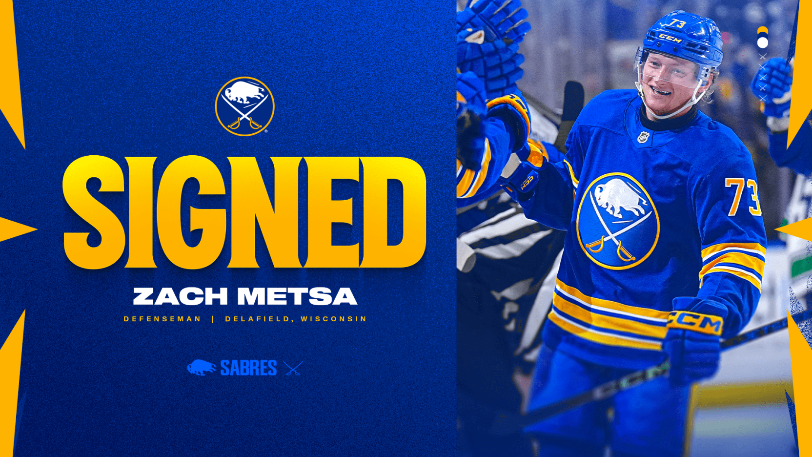 NHL – BUFFALO: prolongation pour Zach Metsa