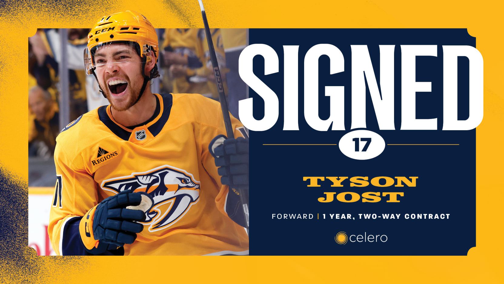 NHL – Tyson Jost prolonge l’aventure avec les Predators