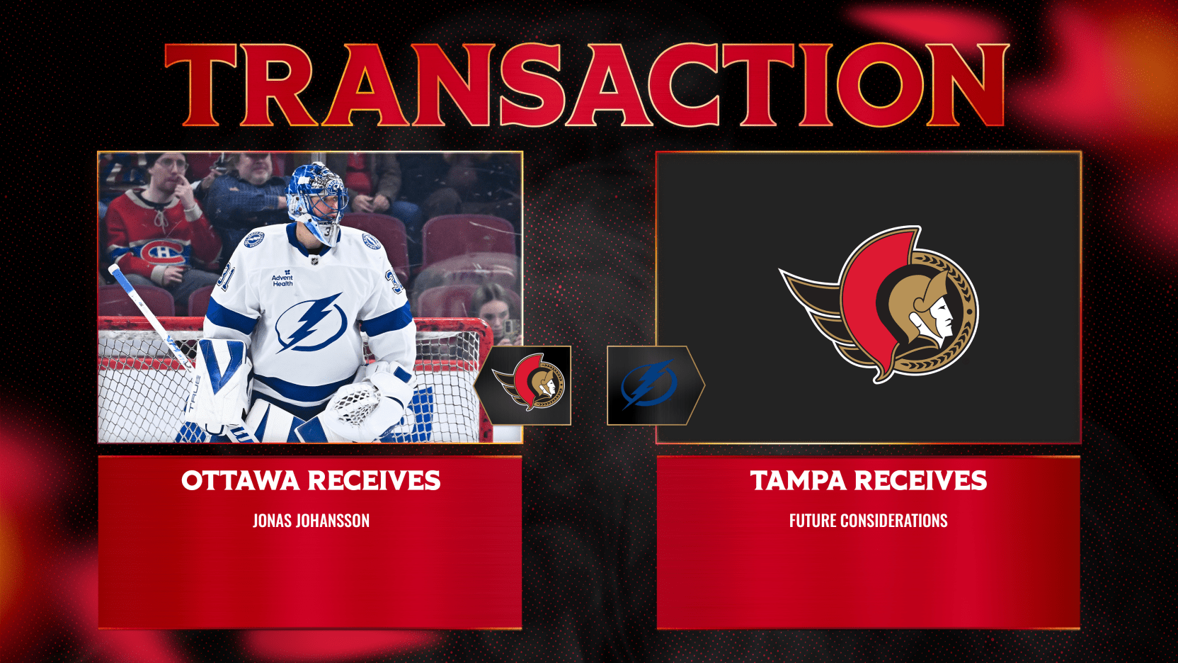 NHL – Les Senators font l&rsquo;acquisition d&rsquo;un gardien
