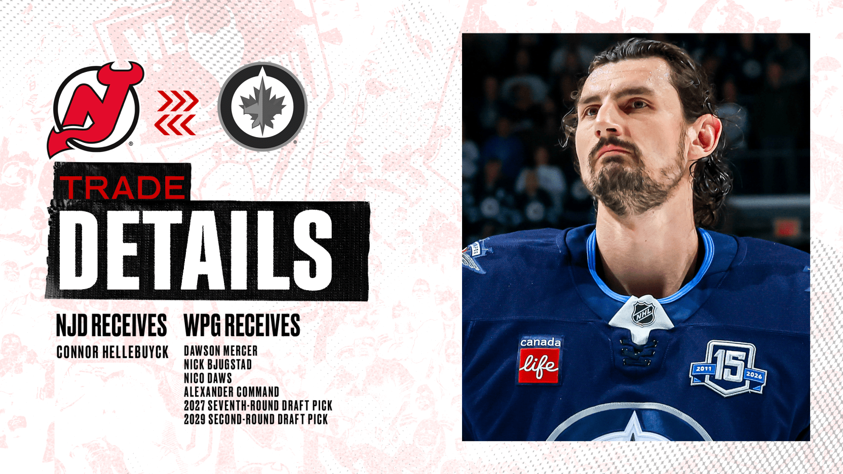 NHL – La saga Connor Hellebuyck est finie, il est échangé aux Devils!