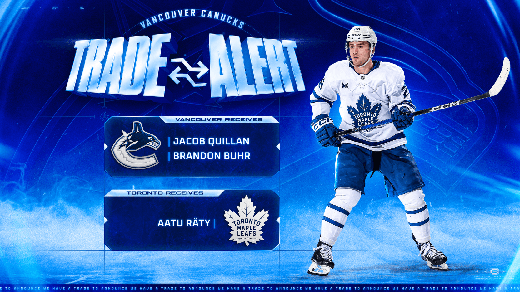 NHL – Toronto va chercher un attaquant finlandais à Vancouver